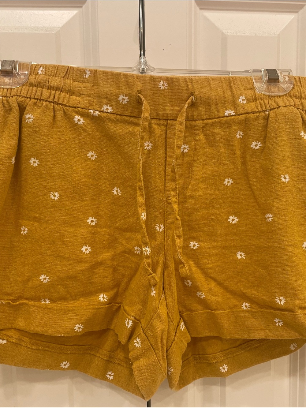 Old Navy Mustard Yellow Floral Drawstring  Shorts